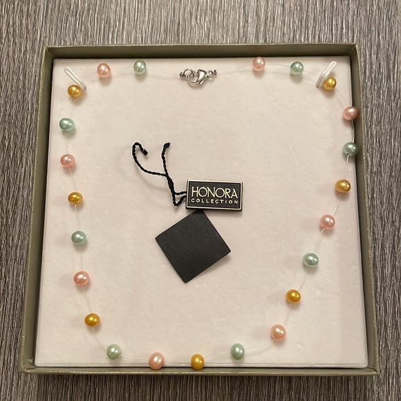 Multi colored pearl necklace - Picture 7 of 8